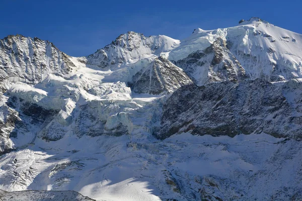 Magnificent Assembly Peaks Left Right Schalihorn Pointes Moming North South — Stock Photo, Image