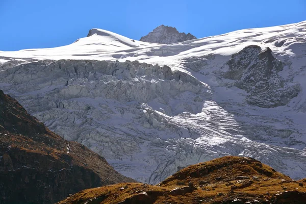 Caduta Ghiaccio Sul Ghiacciaio Moiry Val Anniviers Nelle Alpi Svizzere — Foto Stock