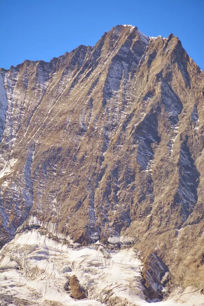 Saas Fee Nin Yukarısındaki Güney Sviçre Alplerindeki Mischabel Grubu Ndan — Stok fotoğraf