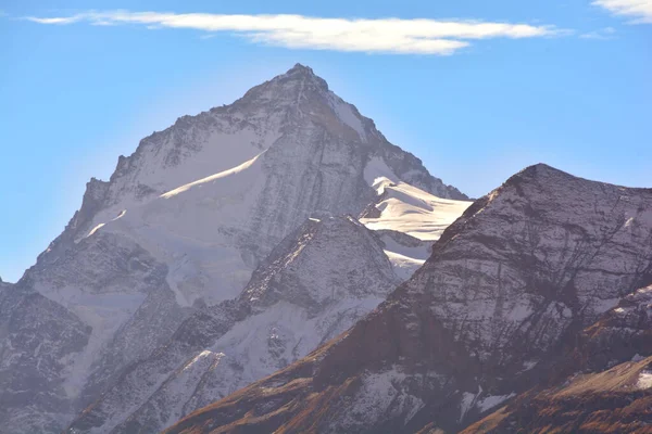 Dent Blanche Con Gran Cornier Frente Val Anniviers Los Alpes —  Fotos de Stock