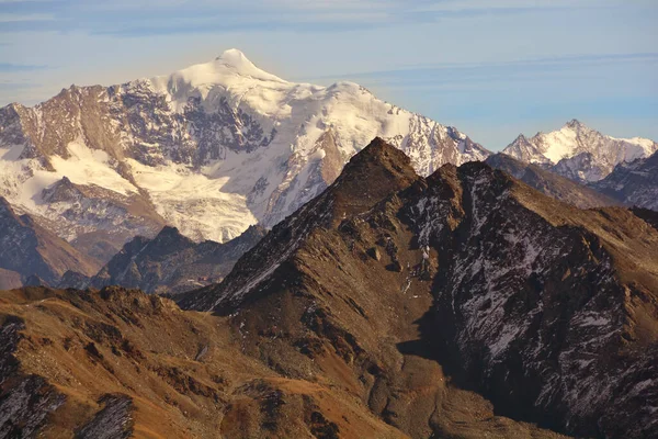 Wiessmies Los Alpes Suizos Del Sur Por Encima Saas Algamel —  Fotos de Stock