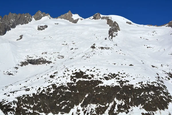 Schinhorn Sud Dans Les Alpes Bernoises Dessus Glacier Aletsch Suisse — Photo