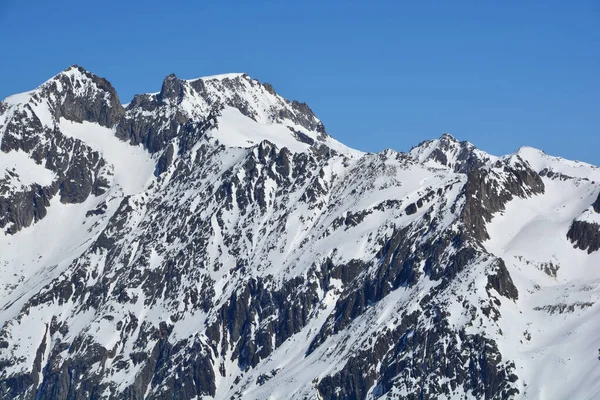 Wasenhorn Bernských Alpách Švýcarsku Pohled Jihu Zimě — Stock fotografie