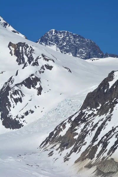 Face Sul Glaciar Eiger Enigschneefeld Nos Alpes Berneses Suíça — Fotografia de Stock