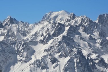 The Mont Blanc viewed from the East, the Swiss side clipart