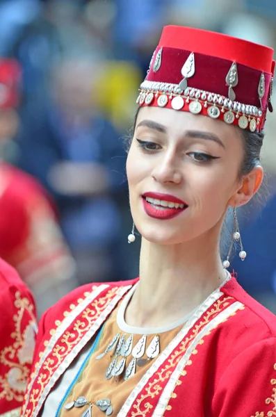 Evolene Switzerland August Armenian Folk Group Traditional Costumes August 2019 — Stock Photo, Image