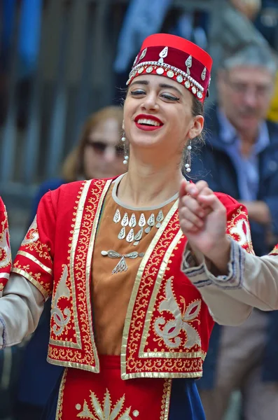 Evolene Switzerland August Armenian Folk Group Traditional Costumes August 2019 — Stock Photo, Image