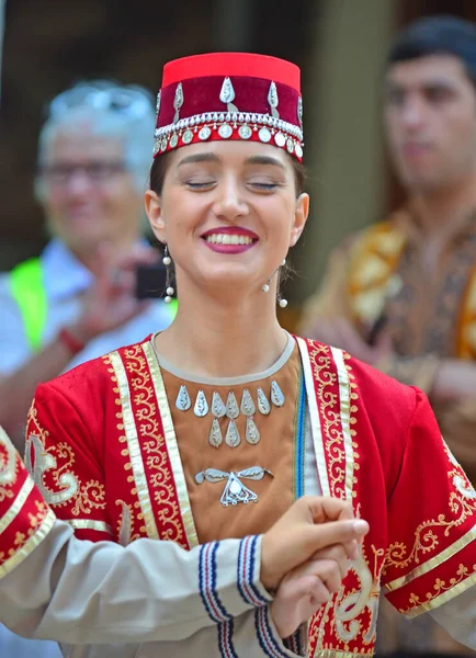 Evolene Schweiz August Armenische Trachtengruppe August 2019 Evolene Schweiz — Stockfoto