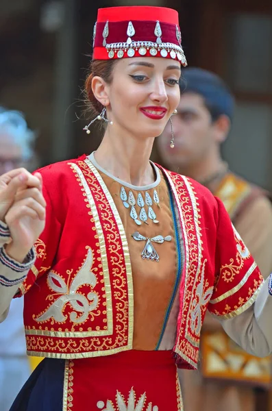 Evolene Switzerland August Armenian Folk Group Traditional Costumes August 2019 — Stock Photo, Image