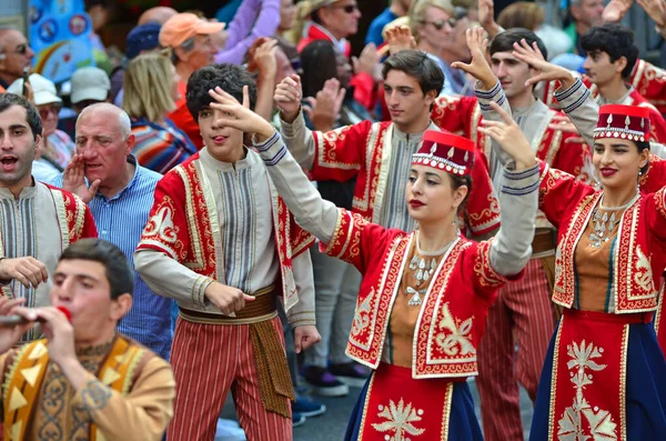 Evolene Switzerland August Armenian Folk Group Traditional Costumes August 2019 — Stock Photo, Image