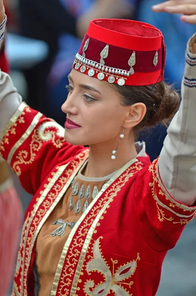 Evolene Switzerland August Armenian Folk Group Traditional Costumes August 2019 — Stock Photo, Image