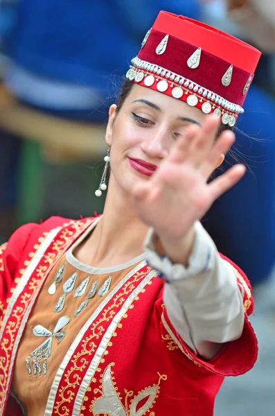 Evolene Suíça Agosto Grupo Folclórico Armênio Trajes Tradicionais Agosto 2019 — Fotografia de Stock