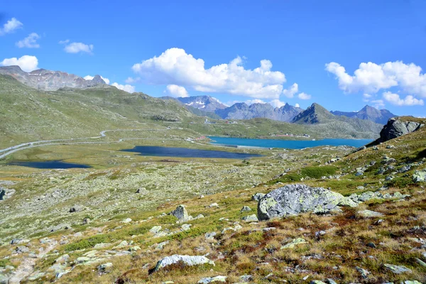 Bernina Pas Ten Zuiden Van Moritz Zuidoost Zwitserland Waar Unesco — Stockfoto