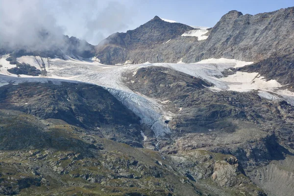 Piz Cambrena Pohled Bernina Průsmyku Jižním Švýcarsku Nad Moritz — Stock fotografie