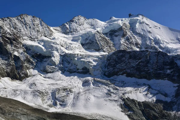 Gauche Droite Schallihorn Pointe Sud Moming Zinalrothorn Centre Dans Les — Photo