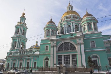 Moskova, Rusya - 3 Mart 2018: Epiphany Katedrali Elokhov Spartakovskaya Street, Moskova