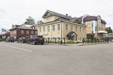 Velsk, Arkhangelsk region, Rusya Federasyonu - 21 Haziran 2018: Troitsky butik otel şehir Velsk, Arkhangelsk bölgesi Nechaevsky Caddesi üzerinde