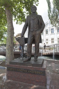 Evpatoria, Crimea - 1 Temmuz 2018: Memun Nikolai Andreevich resort kasaba Evpatoria, Crimea anıt