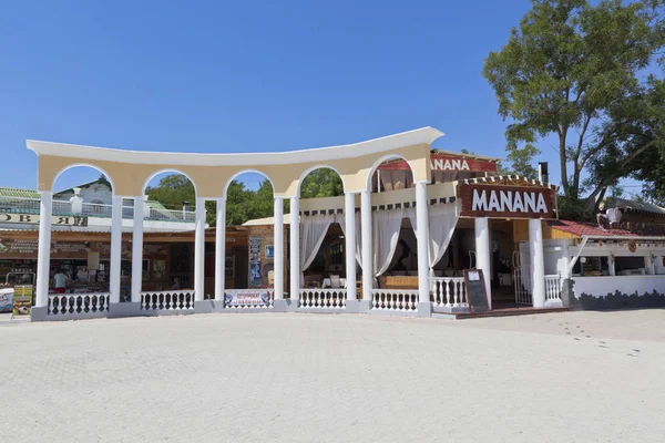 Evpatoria Crimea July 2018 Restaurant Manana Gorky Embankment City Resort — Stock Photo, Image