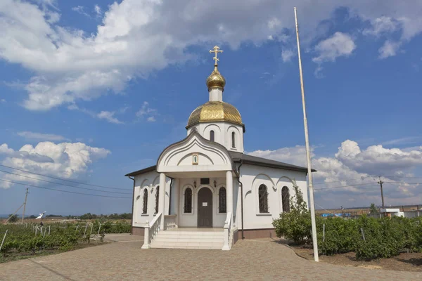 Krasnodar bölgesinin Taman Temryuk semtinde Fedor Ushakov tapınak şapeli — Stok fotoğraf