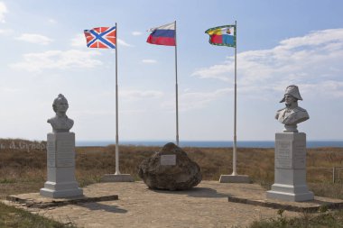 Krasnodar bölgesinin Temryuk ilçesi Taman köyündeki Fanagori kalesinde Alexander Suvorov ve Fedor Ushakov'un büstleri