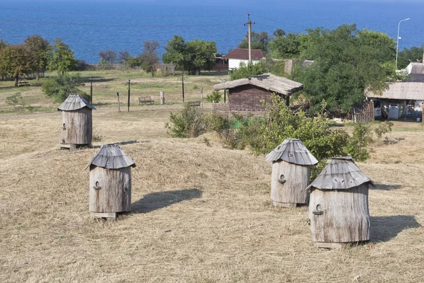 Пасіка в етнографічному комплексі «Отаман». Таманський район у Краснодарському краї — стокове фото