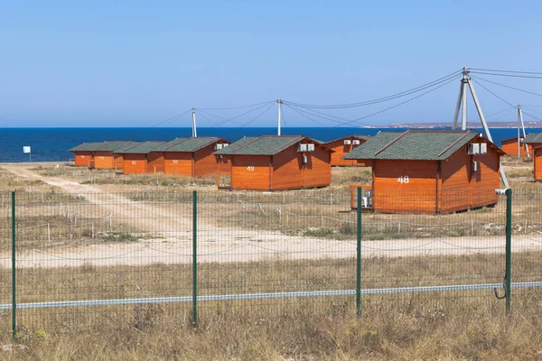 Olenevka District Chernomorski Krim Juli 2020 Camping Olenevka Village Kaap — Stockfoto