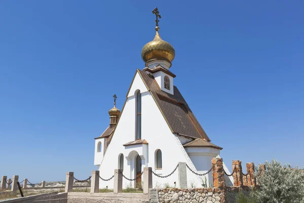 Szent Miklós Templom Csodatevő Cape Tarkhankut Krím — Stock Fotó