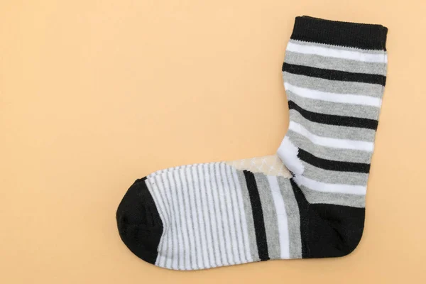 Socks on a yellow background. — Stock Photo, Image