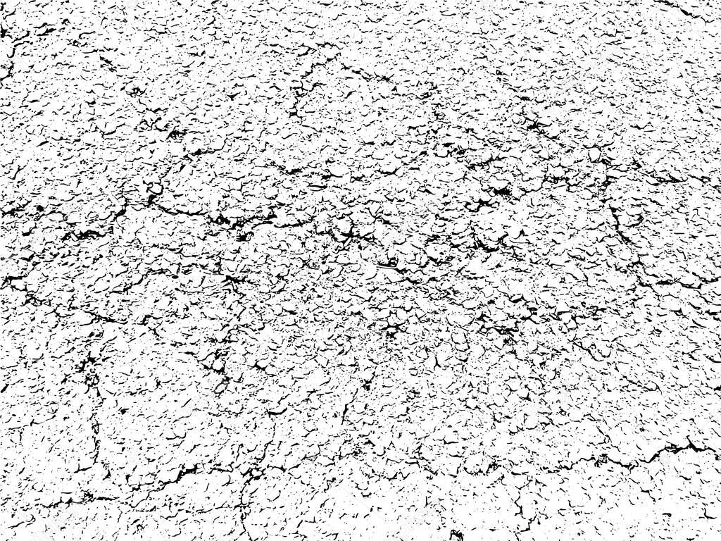 A black and white vector texture of distressed, urban, grungy concrete with aged and weathered damage. Great as a background or for grunge effects. The vector file has a background fill layer and a texture layer to enable rapid color scheme changes.