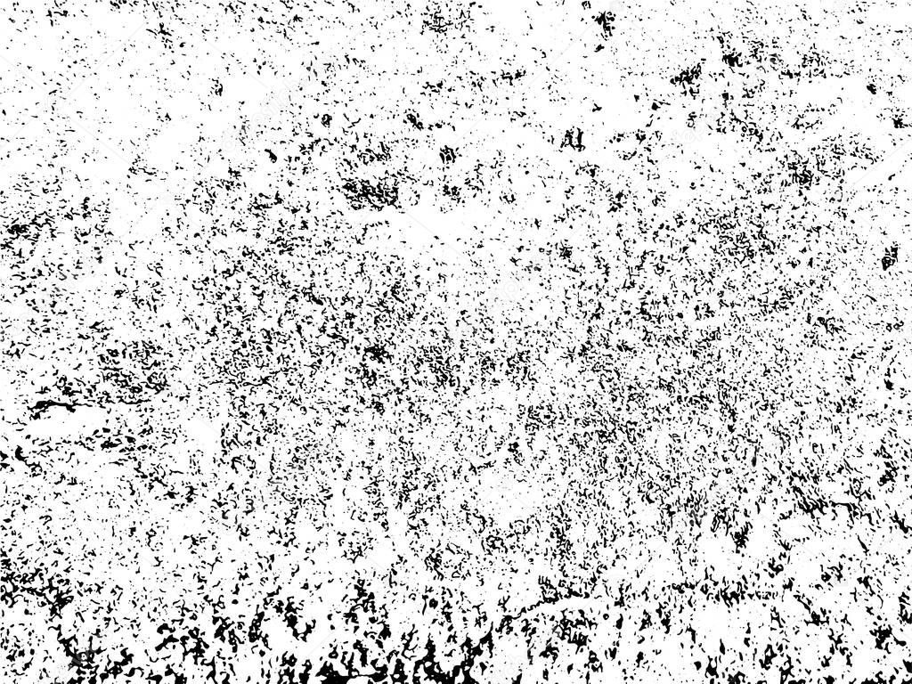 A black and white vector texture of distressed, urban, grungy concrete with aged and weathered damage. Ideal for use as a background texture. The vector file contains a background fill layer and a texture layer to enable rapid color scheme changes.