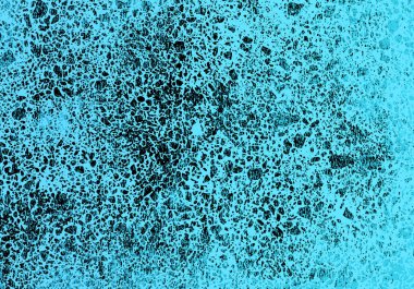 Bir turkuaz ve mavi tonlu sanatsal, karışık medya, soyut grunge illüstrasyonu. Arkaplan resmi olarak kullanmak için ideal.