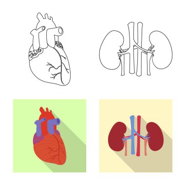 Vücut ve insan simge vektör Illustration. Vücut ve hisse senedi için tıbbi vektör ikon koleksiyonu.