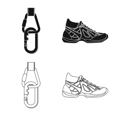 Vektör çizim tırmanışla ve tepe sembolü. Tırmanışla ve kamp hisse senedi vektör çizim koleksiyonu.