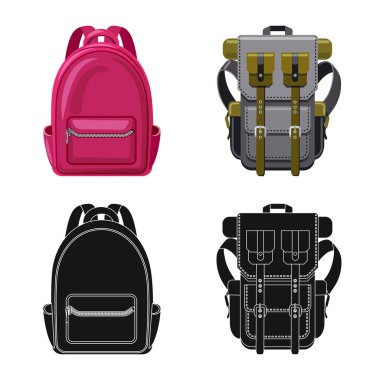 Bavul ve Bagaj sembolü yalıtılmış nesne. Web için bavul ve yolculuk hisse senedi simgesi kümesi.