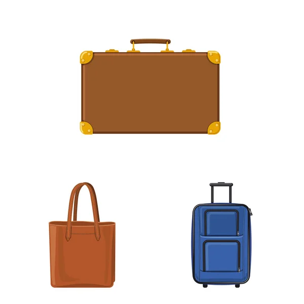 Bavul ve Bagaj simge vektör tasarımı. Bavul ve yolculuk hisse senedi vektör çizim topluluğu. — Stok Vektör