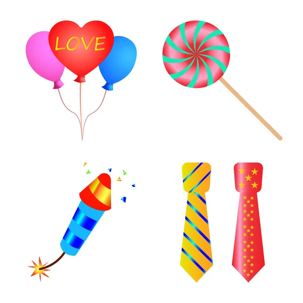 Απομονωμένο αντικείμενο εικονίδιο πάρτι και γενέθλια. Συλλογή του Κόμματος και γιορτή σύμβολο μετοχής για το web. — Διανυσματικό Αρχείο