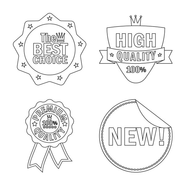 Векторный дизайн эмблемы и бейджа. Коллекция эмблемы и векторного значка наклейки для склада
.