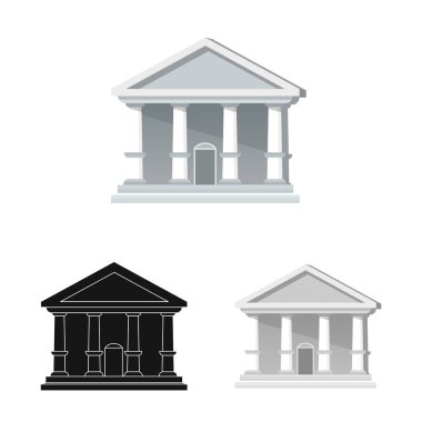 Banka ve para işareti vektör tasarımı. Banka ve bill hisse senedi vektör çizim topluluğu.