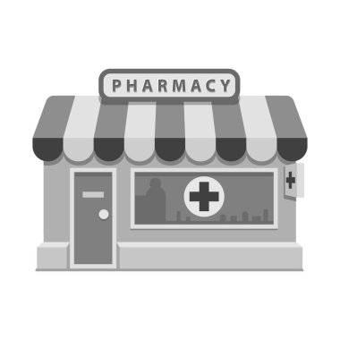 Eczane ve hastane logosu yalıtılmış nesne. Eczane ve iş vektör simgesini hissenin topluluğu.