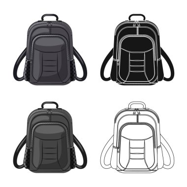 Bavul ve Bagaj logo yalıtılmış nesne. Bavul ve yolculuk hisse senedi vektör çizim topluluğu.