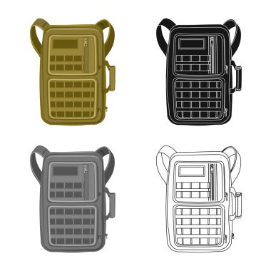 Bavul ve Bagaj işareti vektör Illustration. Bavul ve yolculuk hisse senedi simgesi için web topluluğu.