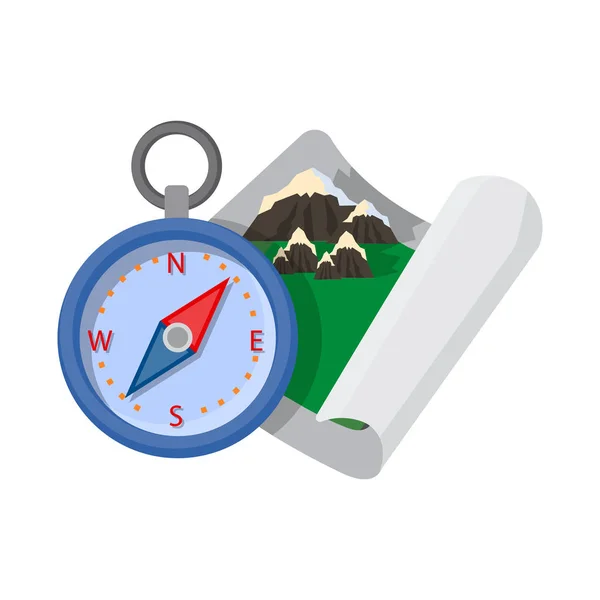 Izolovaný objekt alpinismus a vrchol znamení. Sbírka alpinismus a camp burzovní symbol pro web. — Stockový vektor