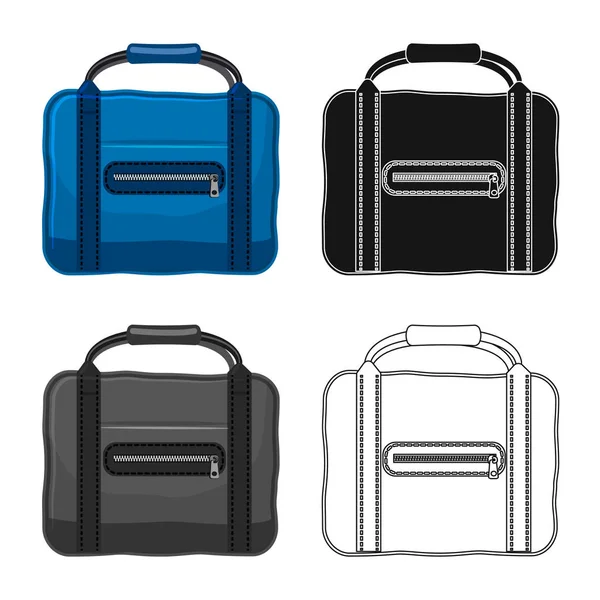 Ilustración vectorial del logotipo de la maleta y el equipaje. Conjunto de maleta y símbolo de viaje para web . — Vector de stock