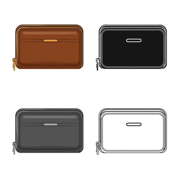 Diseño vectorial de la maleta y la señal de equipaje. Conjunto de maleta e icono de vector de viaje para stock . — Vector de stock