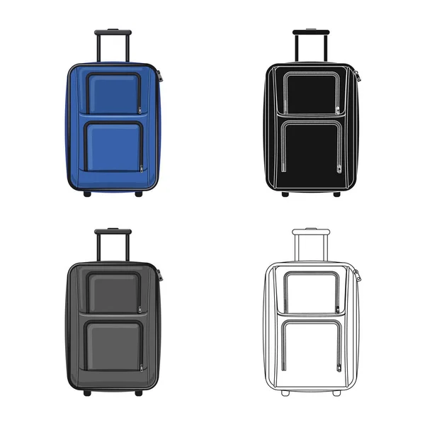 Vector illustration of suitcase and baggage logo. Collection of suitcase and journey vector icon for stock. — Stock Vector