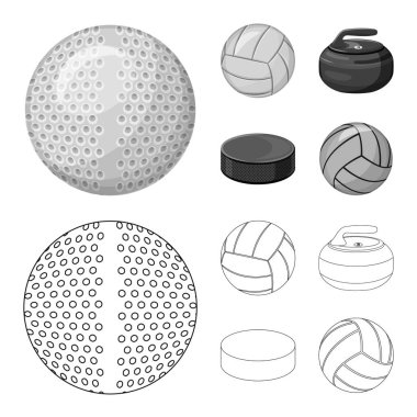 Spor ve topu işareti yalıtılmış nesne. Spor ve web için atletik hisse senedi simgesi toplama.