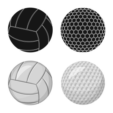 Spor ve topu simge vektör tasarımı. Spor ve web için atletik hisse senedi simgesi.