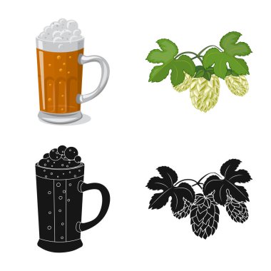 Vektör tasarımı bar ve pub sembolü. Pub ve hisse senedi için iç vektör simge kümesi.