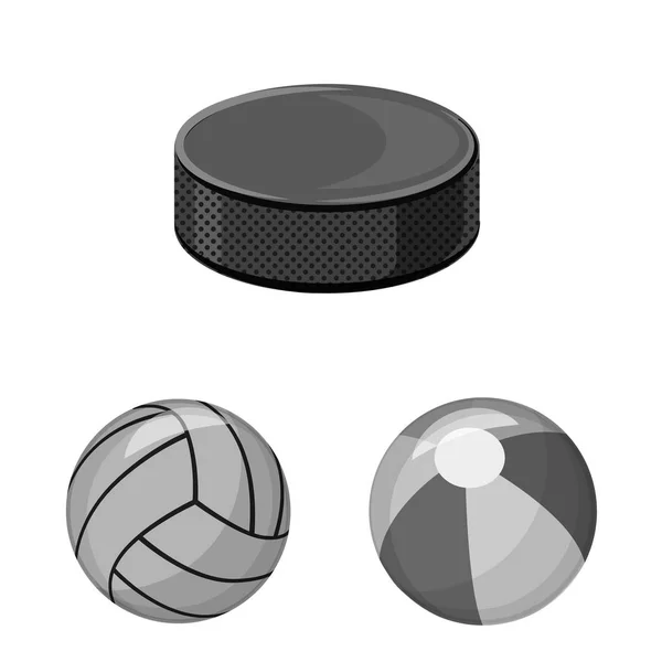 Isoliertes Objekt des Sports und Ballsymbols. Set von Sport und athletischen Aktienvektoren Illustration. — Stockvektor